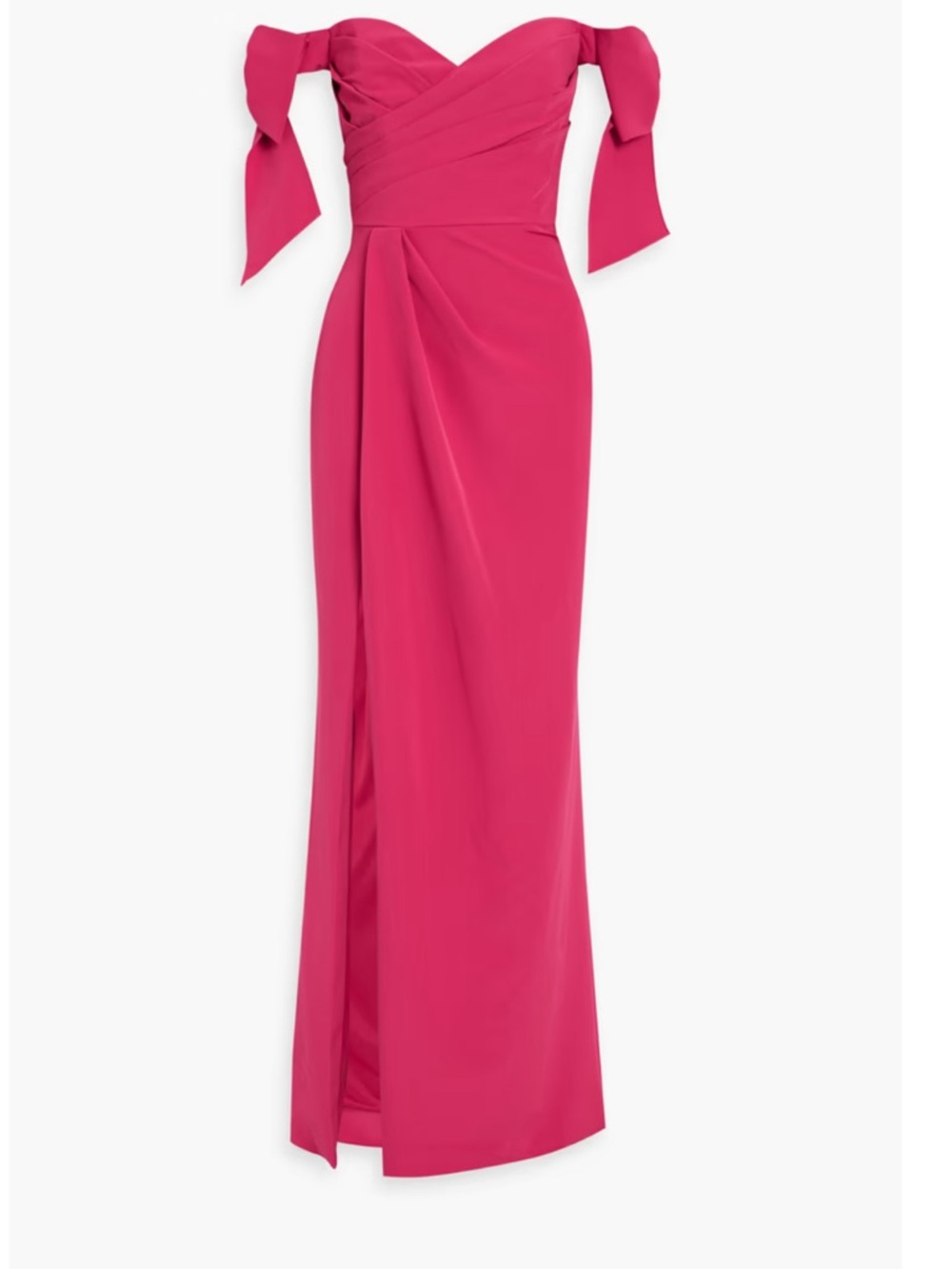 Marchessa Off-Shoulder Fuchsia Gown - Picture 2 of 2